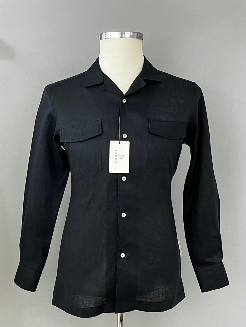 Chemise en lin 2 poche