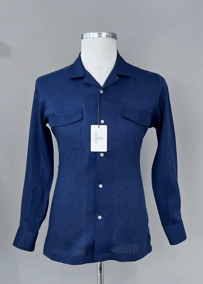 Chemise en lin 2 poche