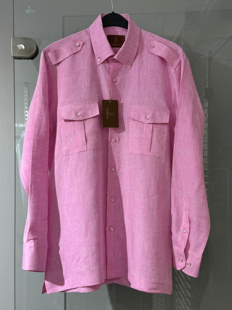 GIOELLO chemise en lin 2 poches