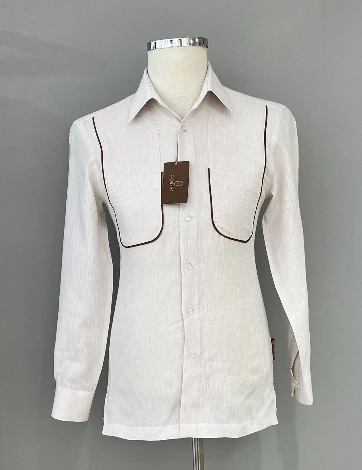 Chemise une poche en lin
