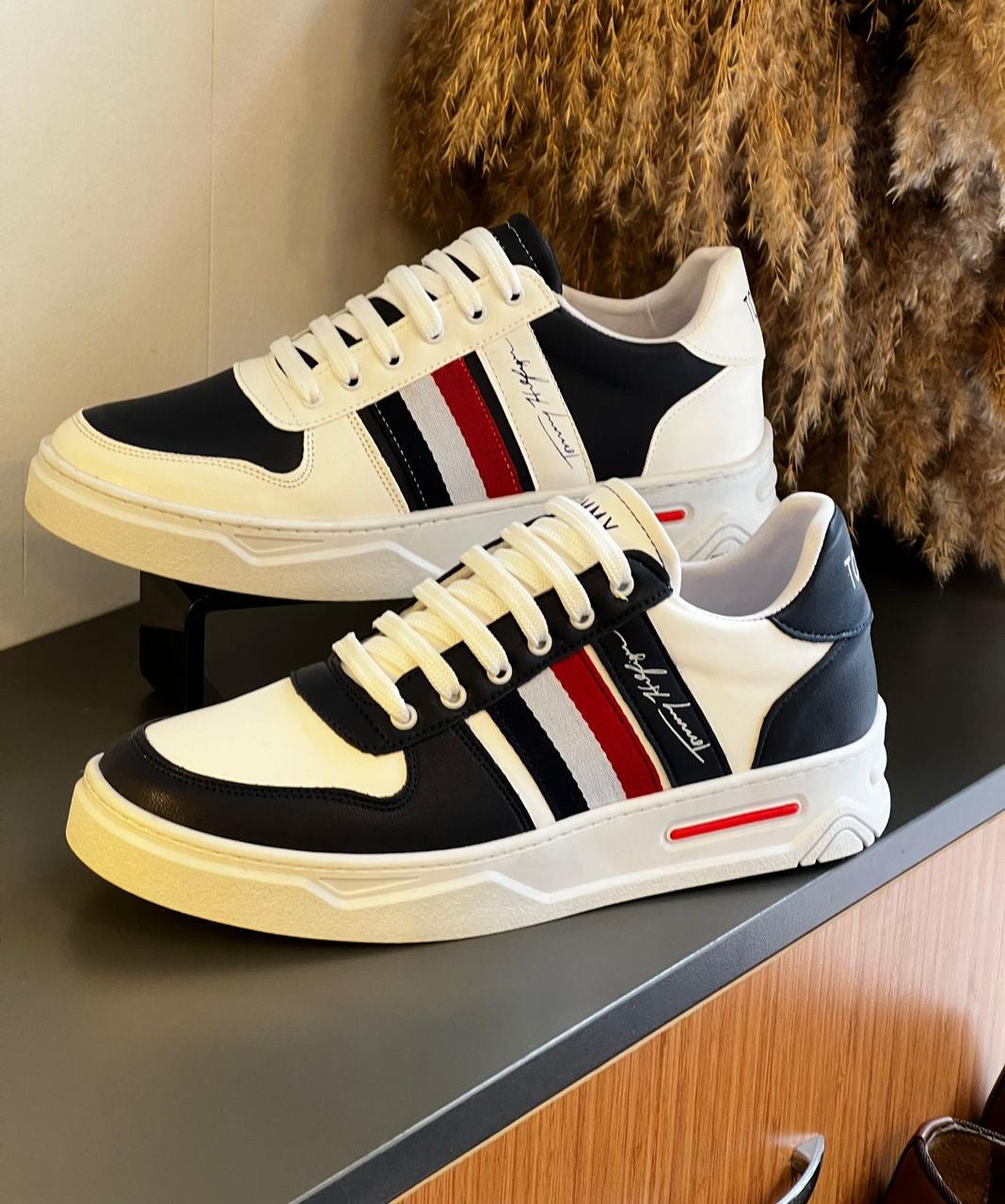 Blue white red Tommy sneakers