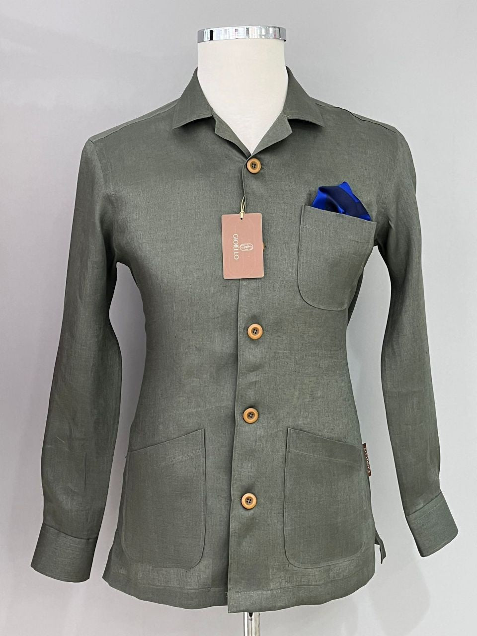 Chemise une poche en lin