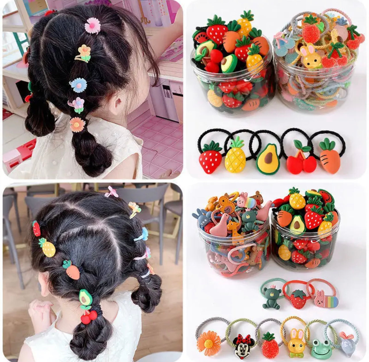 30 pcs par boîte bande élastique cheveux pour bébé fille