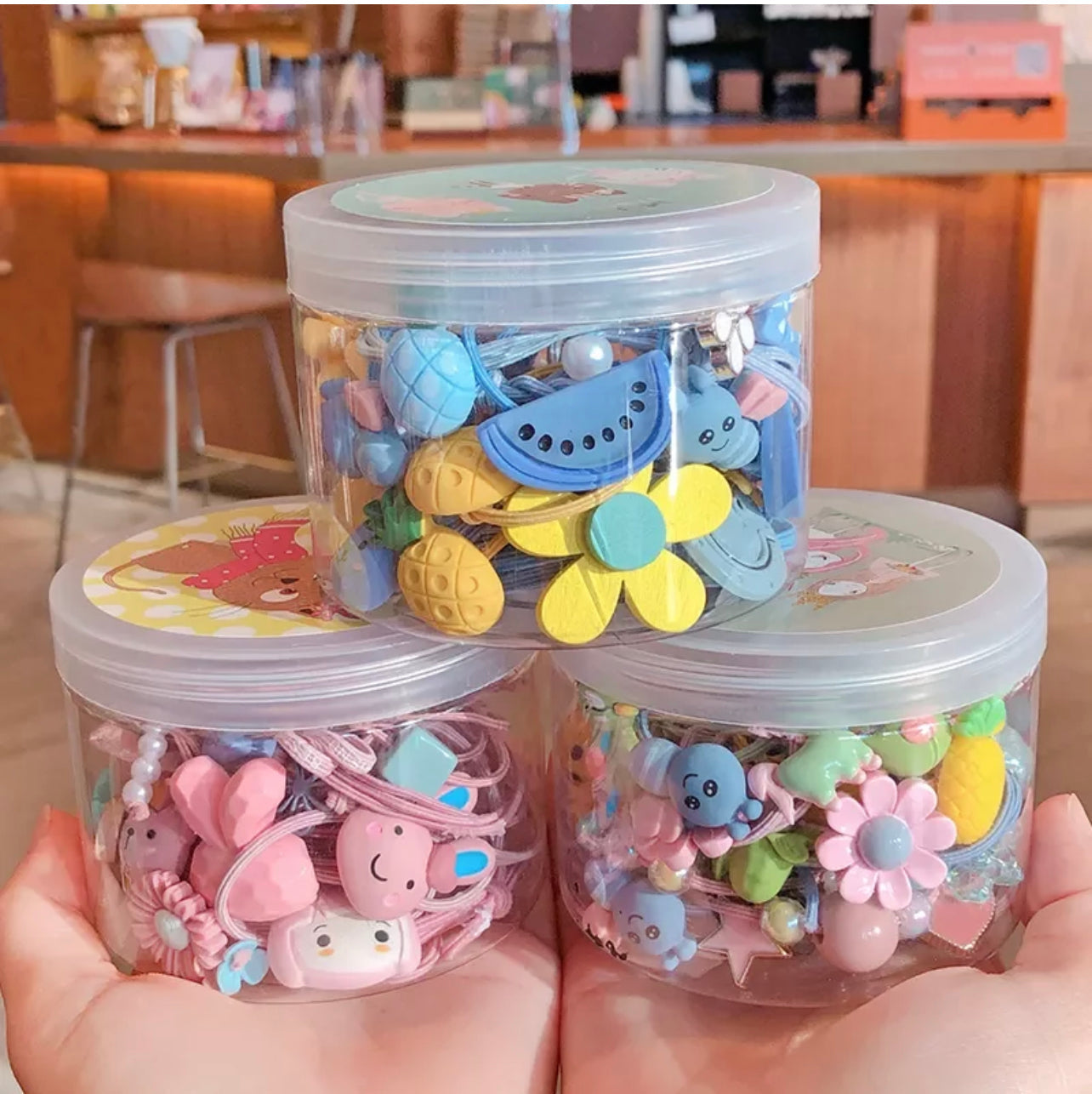 30 pcs par boîte bande élastique cheveux pour bébé fille