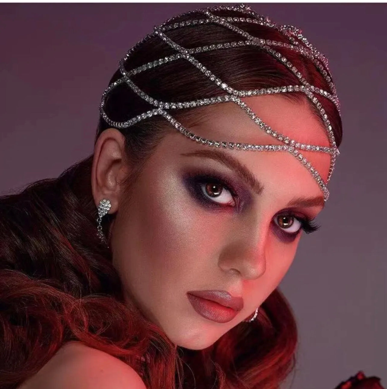 Chaîne à tête ronde en maille avec strass, bijoux de mariage