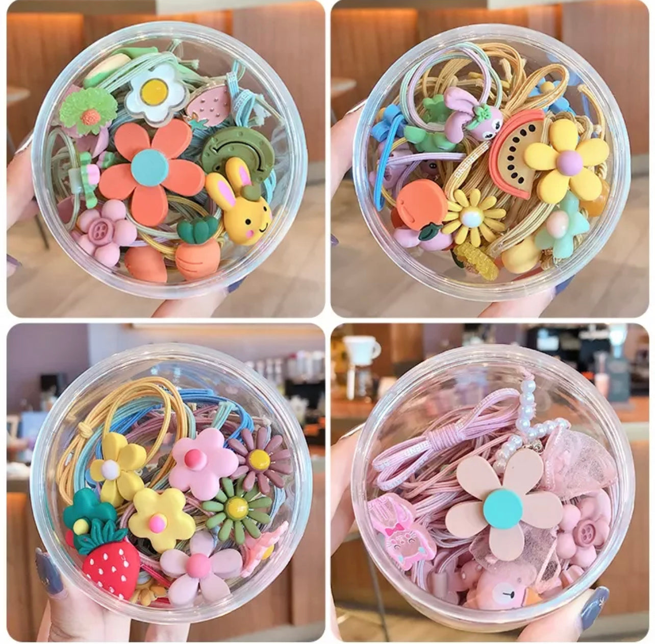 30 pcs par boîte bande élastique cheveux pour bébé fille