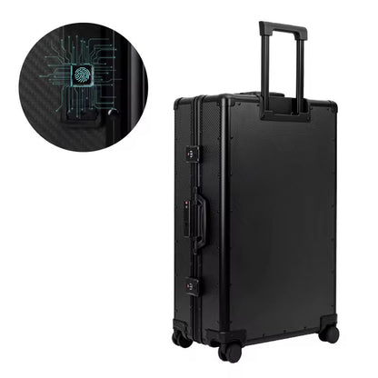 Valise de voyage intelligente avec empreinte digitale en fibre de carbone pc, valise personnalisée avec serrure TSA