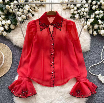Blouse à manche évasé