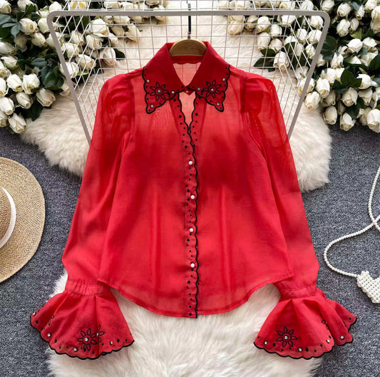 Blouse à manche évasé